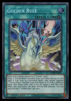 Yugioh Golden Rule BLMR-EN035 1st Edition Secret Rare NM - Image 1
