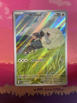 Pokemon Card Hop's Wooloo 170/159 Illustration Rare Journey Together Near Mint - Image 1