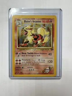 Pokemon TCG Blaine's Arcanine Holo Rare Card 1/132 Gym Challenge Vintage - Image 1