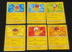Ash’s Pikachu I Choose You Movie Promo Set Of 6 Cards COMPLETE SM109-114 POKEMON - Image 1
