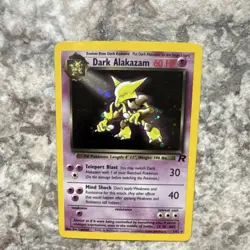 Pokemon Dark Alakazam Team Rocket Holo Rare 60 HP 1/82 2000 Vintage Card - Image 1