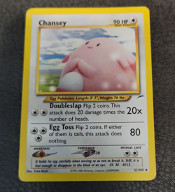 Pokemon Chansey 31/105 Neo Destiny Regular Uncommon Card 2000 Moderately Played - Image 1