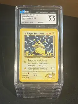 2000 Pokemon Lt. Surge's Electabuzz 006/132 Gym Heroes Holo - Image 1