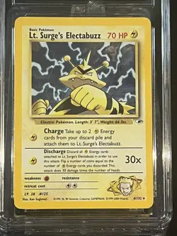 2000 Pokemon Lt. Surge's Electabuzz 006/132 Gym Heroes Holo - Image 4