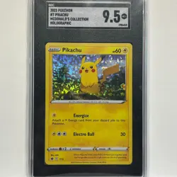 2022 Pokemon Pikachu 7/15 McDonald's Promos Holo Rare SGC 9.5 - Image 1