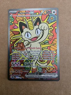 Meowth Ex 121/88 Full Art Pokemon Perfect Order Card Mint Condition - Image 1