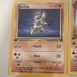Nintendo Pokemon TCG Team Rocket 1st Edition Lot - Machop, Squirtle, 6 Cards - Image 3