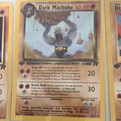 Nintendo Pokemon TCG Team Rocket 1st Edition Lot - Machop, Squirtle, 6 Cards - Image 4