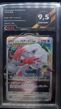 Carte pokemon Hisuian Zoroark VSTAR CGG 9,5 Gem-Mint 129/172 Universe 21560013 - Image 1