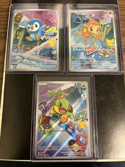 Pokemon 1st Partner Illustration Collections Turtwig #40 Chimchar #41 Piplup #42 - Image 1