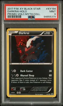 2017 Pokemon Darkrai Holo XY194 Black Star Promo MINT PSA 9 - Image 1
