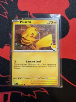 Pokemon TCG Pikachu 051/162 30th Anniversary Stamped 2026 Pokemon Day Promo - Image 1
