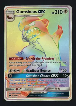 Gumshoos GX 157/149 SM Base Set Holofoil Secret Rare Pokemon TCG - Image 1