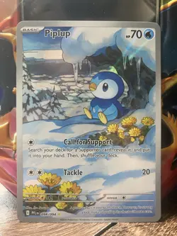 Pokemon TCG Phantasmal Flames Piplup 098/094 Illustration Rare Promo Holo - Image 1