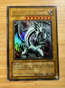 Blue-Eyes White Dragon LOB-001 Unlimited Holo Yu-Gi-Oh LP - Image 1