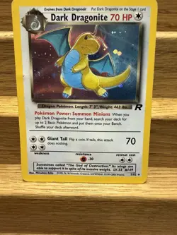 Dark Dragonite 5/82 Pokemon TCG Holo Foil Rare Card - Image 1