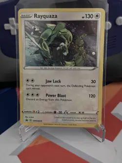 Pokemon TCG Rayquaza LP SWSH029 Black Star Promo Card 29 Colorless Cosmo Holo - Image 1