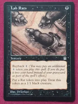 Magic The Gathering STRONGHOLD LAB RATS black card MTG - Image 1