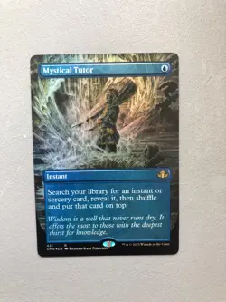 Mtg Dominaria Remastered Mystical Tutor Borderless FOIL NM - Image 1