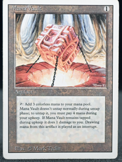 Mana Vault Revised Edition MTG Artifact Ramp Mana Acceleration MP Rare - Image 1