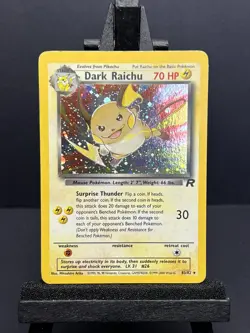 Dark Raichu 83/82 Holo Rare Unlimited Team Rocket 2000 Pokemon Card TCG Played - Image 1