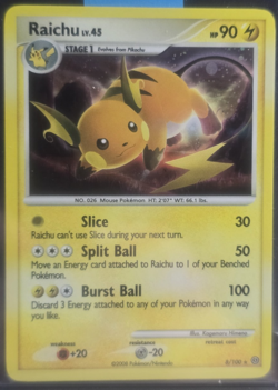 Raichu (8/100) Rare Holo Stormfront 2008 Pokemon Card TCG - Image 1