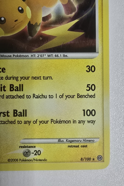 Raichu (8/100) Rare Holo Stormfront 2008 Pokemon Card TCG - Image 5
