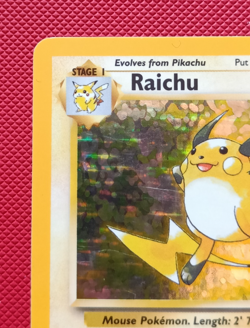 Pokemon TCG Raichu 014/102 Base Set Unlimited Holo Rare Card LP/MP - Image 2
