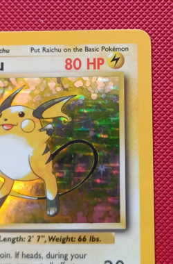 Pokemon TCG Raichu 014/102 Base Set Unlimited Holo Rare Card LP/MP - Image 3