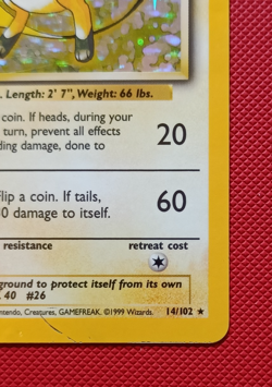 Pokemon TCG Raichu 014/102 Base Set Unlimited Holo Rare Card LP/MP - Image 4
