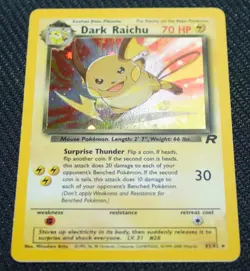 Dark Raichu 83/82 Holo Rare Unlimited Team Rocket 2000 - Pokemon Card TCG (NM) - Image 3