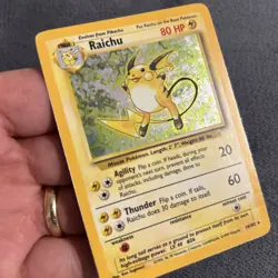 Raichu 14/102 Pokemon Card TCG Based Set Unlimited Holo Rare - Image 4