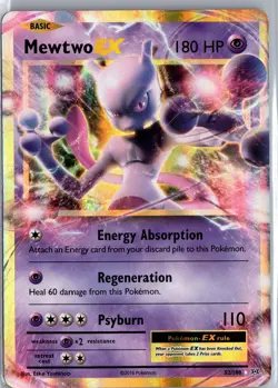 Mewtwo EX - XY Evolutions 52/108 Holo Rare Pokemon Card MP - Image 1