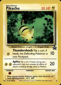 PIKACHU 27 PROMO WIZARDS BLACK STAR PROMOS POKEMON NM/M - Image 1