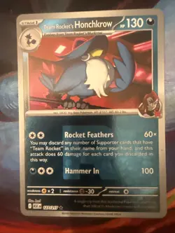 Pokemon TCG- Team Rocket's Honchkrow 127/217 Rare Reverse Holo- Ascended Heroes - Image 2
