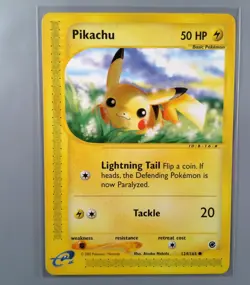 Pikachu Pokemon (2002) Expedition Base Set 124/165 LP/MP - Image 1