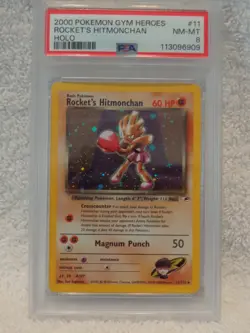 2000 POKEMON GYM HEROES #11 ROCKET'S HITMONCHAN HOLO - Image 3