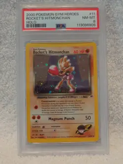 2000 POKEMON GYM HEROES #11 ROCKET'S HITMONCHAN HOLO - Image 4