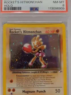 2000 POKEMON GYM HEROES #11 ROCKET'S HITMONCHAN HOLO - Image 5