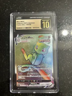 POKEMON MEW VMAX 118/100 S8: FUSION ARTS HOLO JAPANESE CGC PRISTINE 10 - Image 1