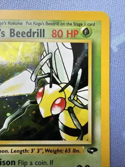 Koga's Beedrill HOLO RARE 9/132 Gym Challenge VINTAGE 2000 Pokemon - Image 5