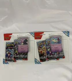 Pokemon SV7 Stellar Crown 3-Pack Booster Blister Packs Set of 2 SEALED! - Image 1