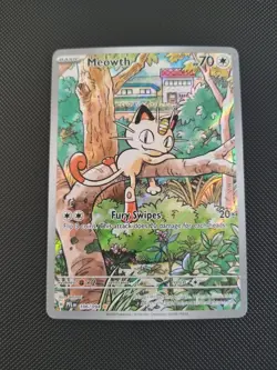Pokemon Meowth 106/094 Me02: Phantasmal Flames Illustration Rare Full Art Holo - Image 1