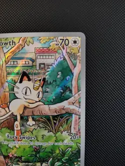 Pokemon Meowth 106/094 Me02: Phantasmal Flames Illustration Rare Full Art Holo - Image 4