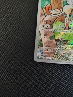 Pokemon Meowth 106/094 Me02: Phantasmal Flames Illustration Rare Full Art Holo - Image 5