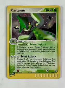 Cacturne 2003 Pokemon Sandstorm Holo Rare #2/100 * Damaged * Swirl - Image 1