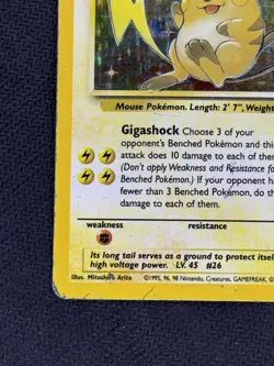 Pokemon TCG Raichu 14/62 Fossil Holo Rare Card Moderately Played - Image 5