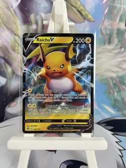 Pokemon TCG Raichu v Brilliant Stars Holo Ultra Rare Card 045/172 - Image 1