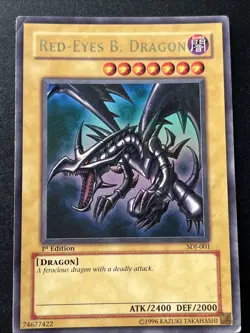 Yugioh Red-Eyes B. Dragon 1st Edition SDJ-001 Ultra Rare Unlimited DMG - Image 1