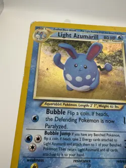 Pokemon TCG Light Azumarill Neo Destiny 13/105 Holo Unlimited Holo Rare HP - Image 2